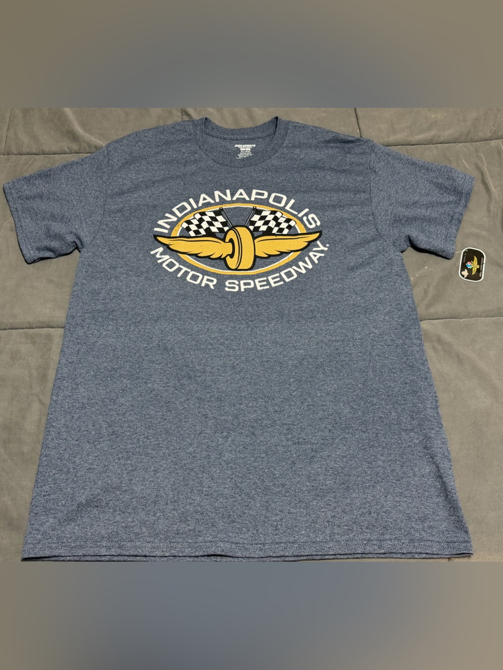 NWT Icon Sports Indianapolis Motor Speedway - Blue Gray Shirt - LARGE